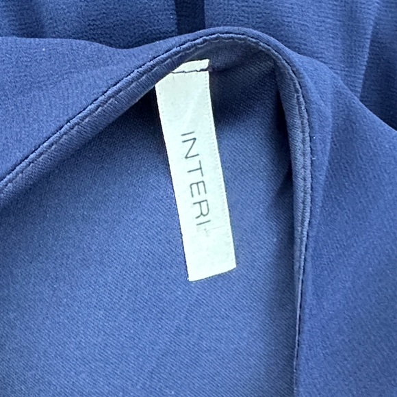 Chic Navy High-Low Dress with Embroidered Bodice EUC - Picture 2 of 6